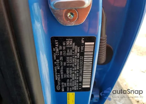 2018 Hyundai Kona Se из США, поврежденный, VIN KM8K12AA2JU100132